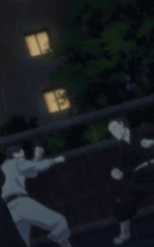 Baji Fighting Rival Gang In Rain GIF