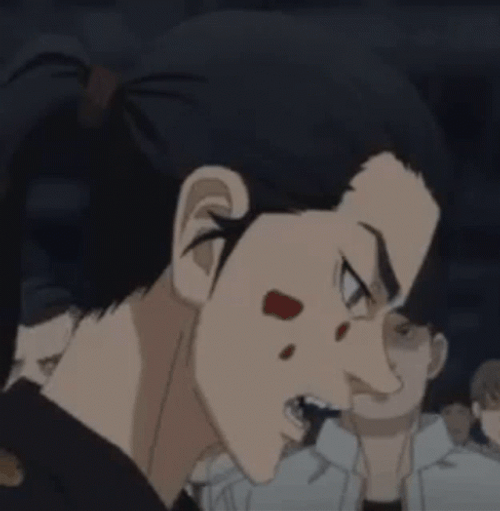 Baji Tokyo Revengers Red Smear On Face GIF