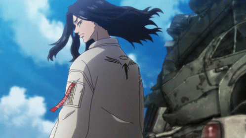 Baji Wearing Valhalla Gang Jacket GIF