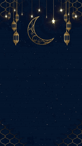 Bajram Serif Mubarek Olsun Gold on Dark Blue