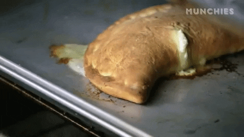 Baked Cheesy Melt On Oven GIF