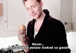 Baked Hot Potato Looked So Good GIF