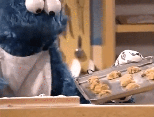 Baker Cookie Monster GIF