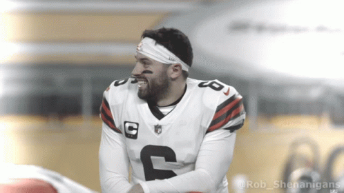 Baker Mayfield Cleveland Football Smile Slow Motion GIF