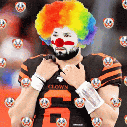 Baker Mayfield Cleveland Football Clown GIF