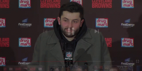 Baker Mayfield Cleveland Football Eyebrow Raise GIF