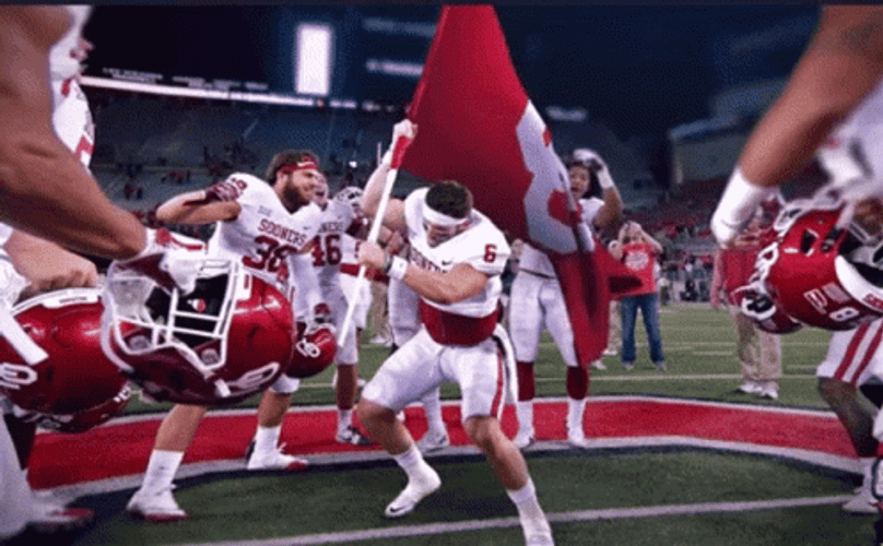 Baker Mayfield Cleveland Football Win Flag GIF