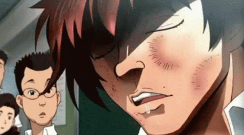 Sleepy Baki Hanma Salivating GIF