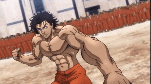 Baki Punch On Face GIF