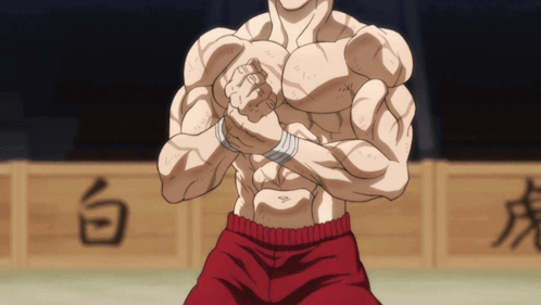 Baki Hanma Muscle Show Off GIF