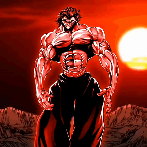 Baki Hanma Red Body Light GIF