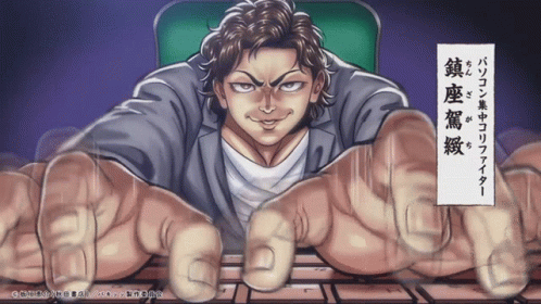 Baki Hanma Typing Working GIF