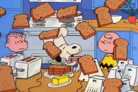 Baking Peanuts Snoopy Thanksgiving GIF
