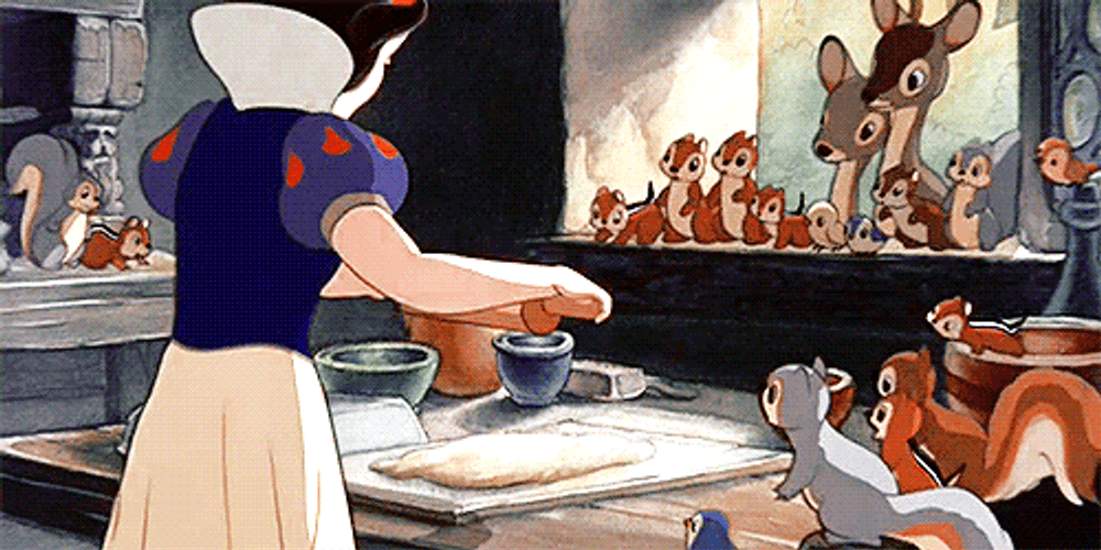 Baking Snow White GIF