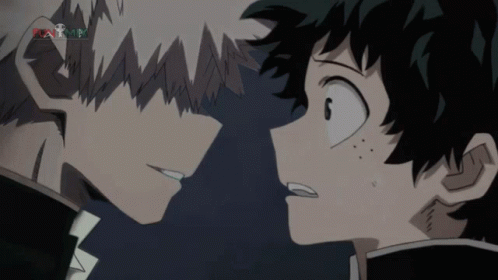 Bakugo Kissing Midoriya My Hero Academia GIF