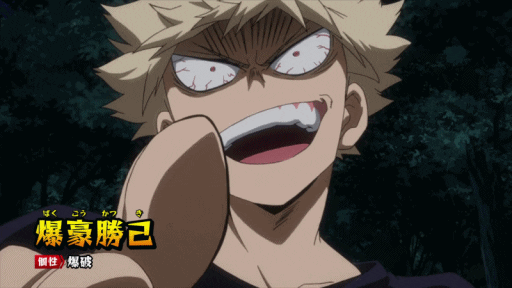 Bakugo Running Menacing Look GIF