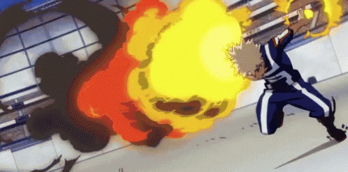 Bakugou Explosion Kick GIF
