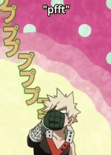 Bakugou Pfft Laughing GIF