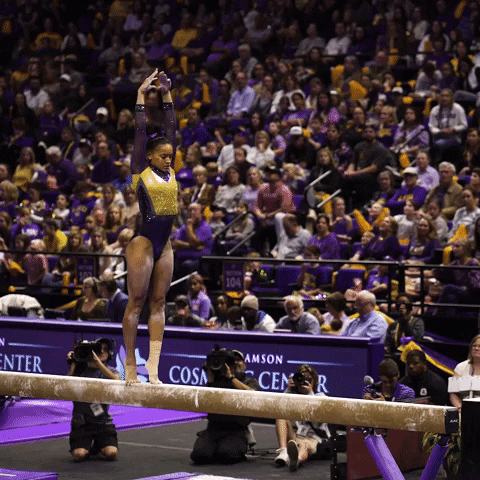 Balance Beam Gymnastics Elena Arenas GIF