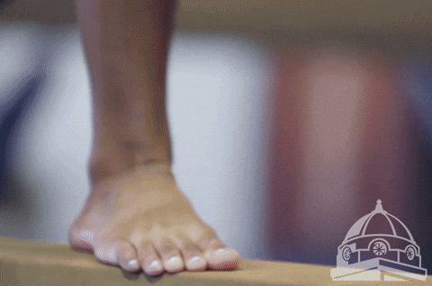 Balance Beam Gymnastics Pointing Toes GIF