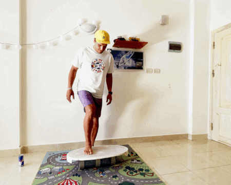 Balance Beam Paddle Board Rolling GIF
