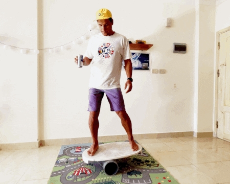 Balance Beam Paddle Board Work Out GIF