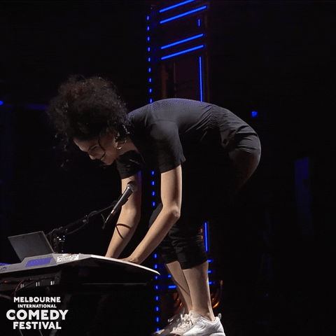 Balance Beam While Playing Piano GIF