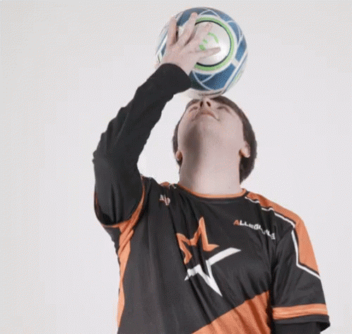 Balancing One Soccer Ball GIF