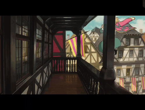 Balcony With Flags