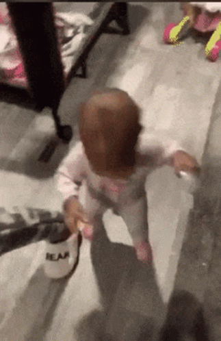 Bald Baby Drunk Stumbling GIF