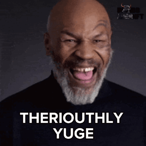 Bald Bearded Man Funny Face Saying Theriouthly Yuge