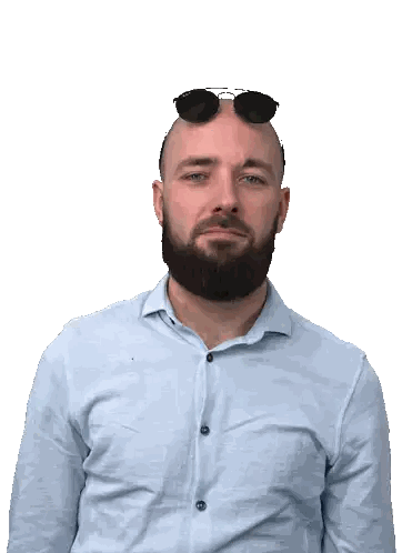 Bald Bearded Man Wearing Sunglasses