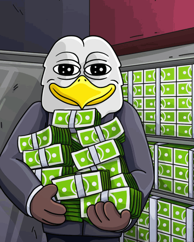 Bald Eagle Holding Pile Of Money GIF