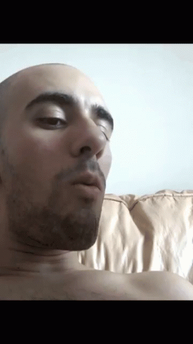 Bald Guy Vape Smoke GIF