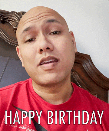Bald Man Birthday Greetings GIF