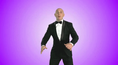 Bald Man Dancing in Tuxedo