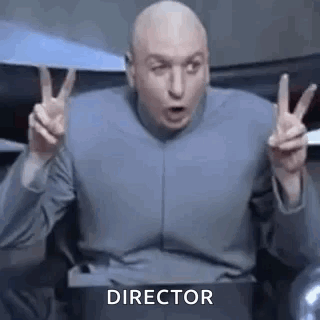 Bald Man Giving Peace Sign