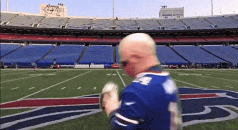 Bald Man Go Bills Celebration GIF