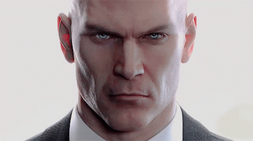 Bald Man Holding Guns Agent 427 on Twitch on Back