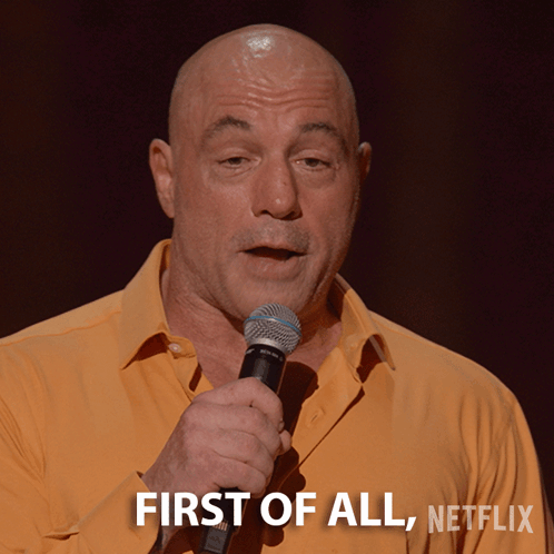 Bald Man Holding Microphone First of All Netflix