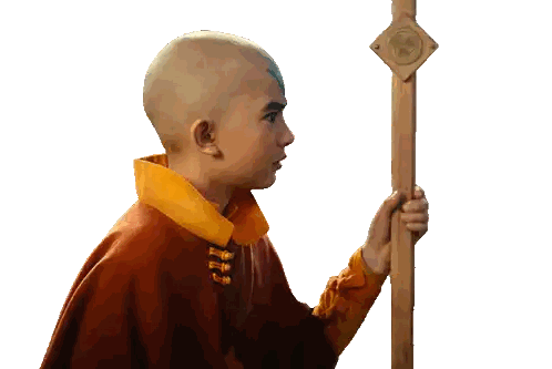 Bald Man Holding Stick