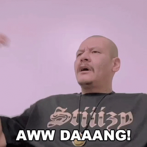 Bald Man in Aww Daaang Shirt