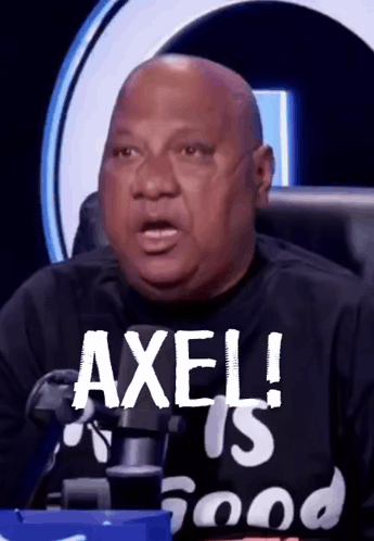Bald Man In Black Shirt Axel Is Good GIF