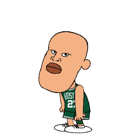 Bald Man in Boston Celtics Uniform