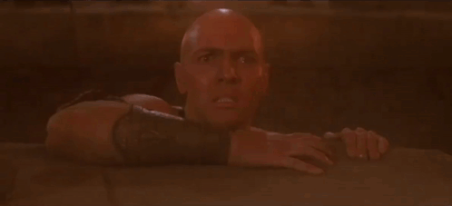 Bald Man in Desert Eyes Closed Saying Me When You Take Off Yo Pannies