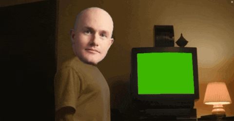 Bald Man in Front of Green Screen TV