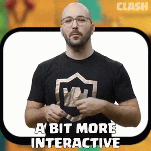 Bald Man In Glasses And Black Shirt Says A Bit More Interactive GIF