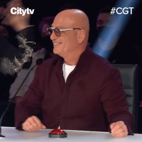 Bald Man in Glasses Red Button Saying CGT