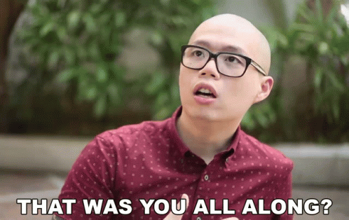 Bald Man In Glasses Saying That Was You All Along GIF