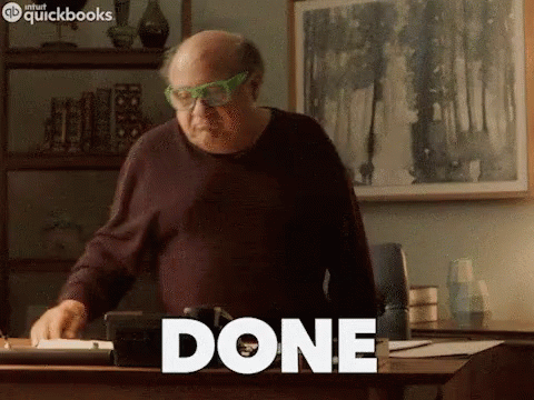 Bald Man In Green Glasses Saying Done GIF